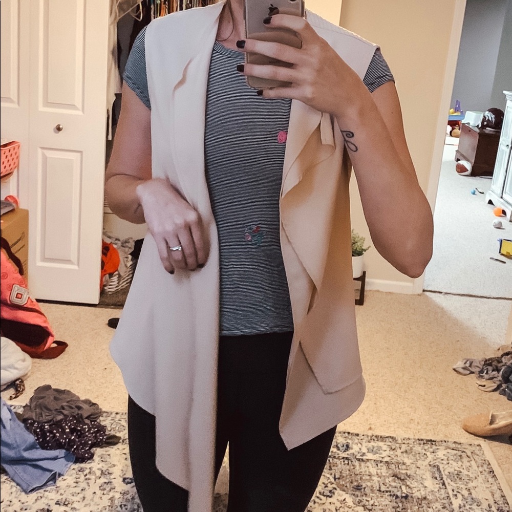 Linen Draped Vest